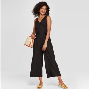 Who What Wear Black Linen Jumpsuit